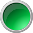 download Glossy Green Button clipart image with 45 hue color