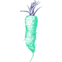download Half Long Carrot clipart image with 135 hue color