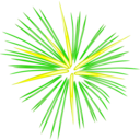 download Green Fireworks clipart image with 0 hue color