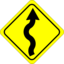 Curves Ahead Sign