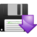 download Floppy Disk Download Icon clipart image with 45 hue color