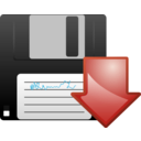 download Floppy Disk Download Icon clipart image with 135 hue color