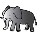 download Elephant clipart image with 45 hue color