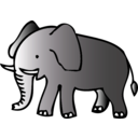 download Elephant clipart image with 90 hue color