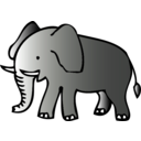 download Elephant clipart image with 225 hue color