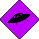 download Caution Ufo clipart image with 225 hue color