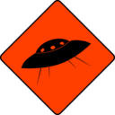 download Caution Ufo clipart image with 315 hue color