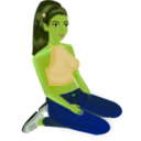 download Bluejeans Girl clipart image with 45 hue color