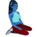 download Bluejeans Girl clipart image with 180 hue color