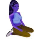 download Bluejeans Girl clipart image with 225 hue color