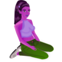 download Bluejeans Girl clipart image with 270 hue color