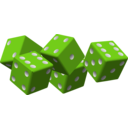 download Five Red Dice clipart image with 90 hue color