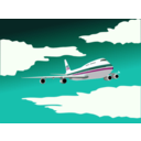 download Plane clipart image with 315 hue color