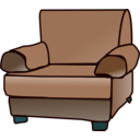download Armchair clipart image with 180 hue color