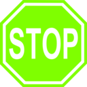 download Stop Sign clipart image with 90 hue color