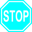 download Stop Sign clipart image with 180 hue color