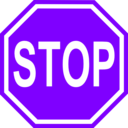 download Stop Sign clipart image with 270 hue color
