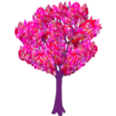download Tree In Autumn clipart image with 270 hue color