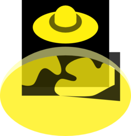 Yellow Black Ufo Over Planet 16px Icon