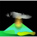 download Volcano clipart image with 45 hue color