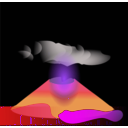 download Volcano clipart image with 270 hue color