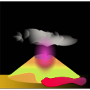 download Volcano clipart image with 315 hue color