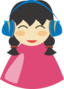 Cute Girl With Headphone