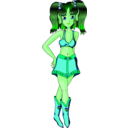 download Drakoon Elf Green clipart image with 90 hue color
