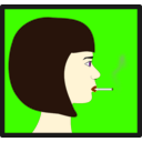 download Woman With Cigarette clipart image with 45 hue color