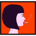 download Woman With Cigarette clipart image with 315 hue color