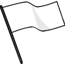 download Waving White Flag clipart image with 45 hue color