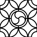 download Triskell Leaded Glass Base clipart image with 0 hue color