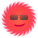 download Mr Sun clipart image with 315 hue color