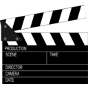 download Movie Clapperboard clipart image with 90 hue color