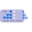 download Pay What You Want clipart image with 180 hue color