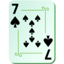download Ornamental Deck 7 Of Spades clipart image with 90 hue color