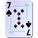 download Ornamental Deck 7 Of Spades clipart image with 180 hue color