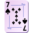 download Ornamental Deck 7 Of Spades clipart image with 225 hue color