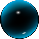 download Glass Blue Ball clipart image with 315 hue color