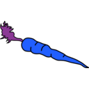 download Carrot clipart image with 180 hue color