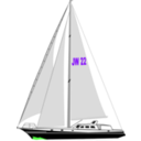 download Segelyacht clipart image with 270 hue color