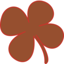 download 4 Leaf Clover clipart image with 270 hue color