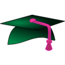 download University Hat clipart image with 270 hue color