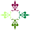 download Forestgreen Coloured Ornaments clipart image with 90 hue color