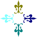 download Forestgreen Coloured Ornaments clipart image with 180 hue color