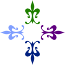 download Forestgreen Coloured Ornaments clipart image with 225 hue color