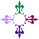 download Forestgreen Coloured Ornaments clipart image with 270 hue color