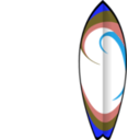 download Summer Surfboard clipart image with 180 hue color