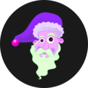 download Santa Head clipart image with 270 hue color