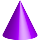 download Cone clipart image with 225 hue color